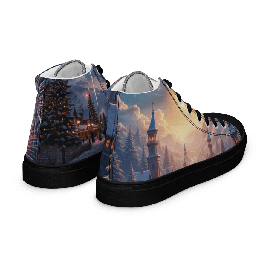 New Years Frosty Night Retro High Tops product image (8)