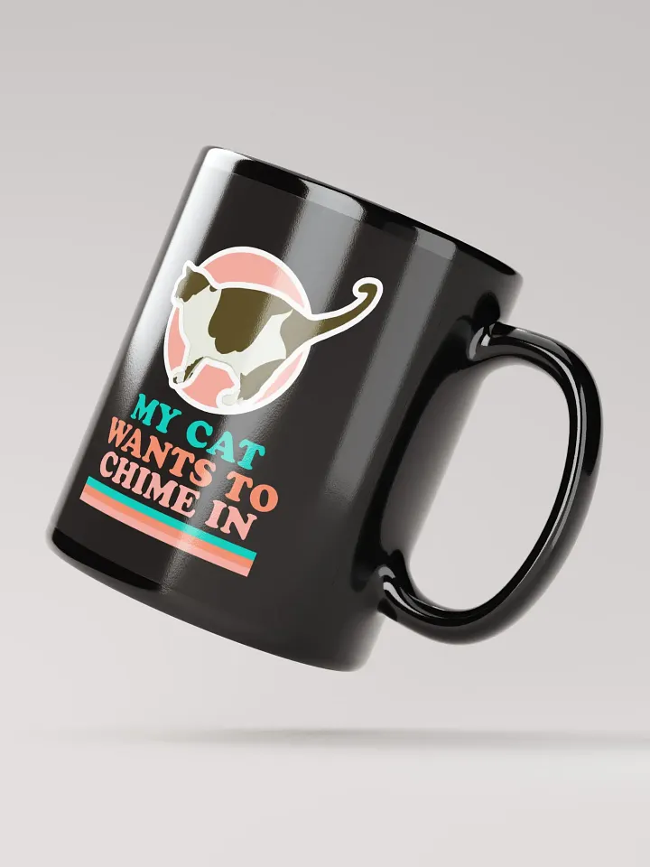Cat Chime - Black Mug product image (4)
