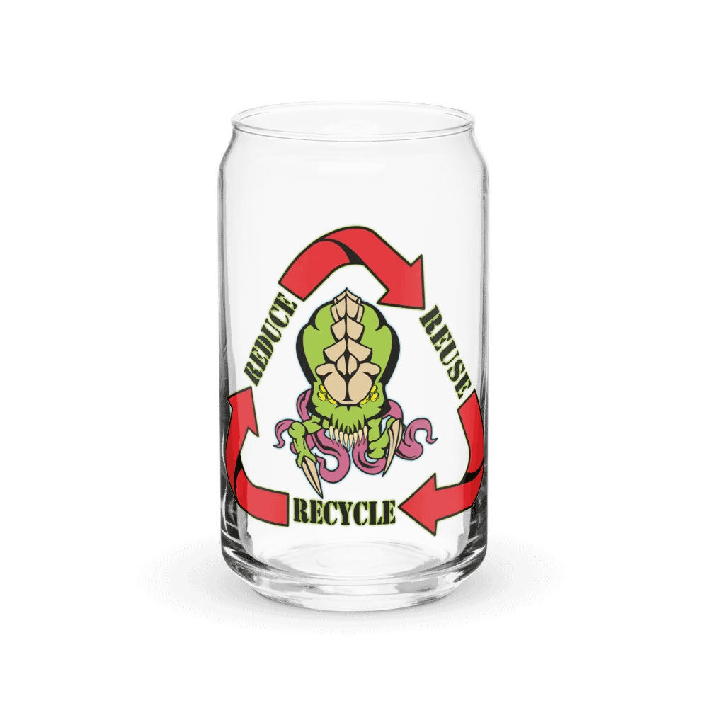 Biomass Reduce-Reuse-Recycle Can Shaped Glass product image (2)