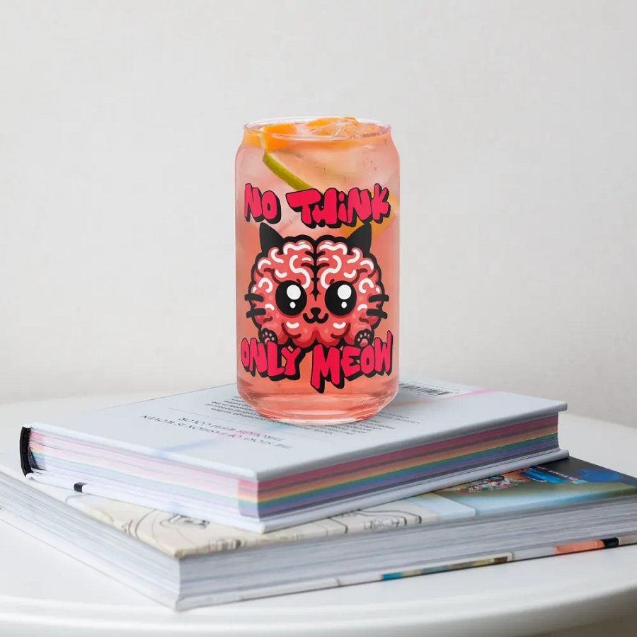 No think only meow can glass product image (34)