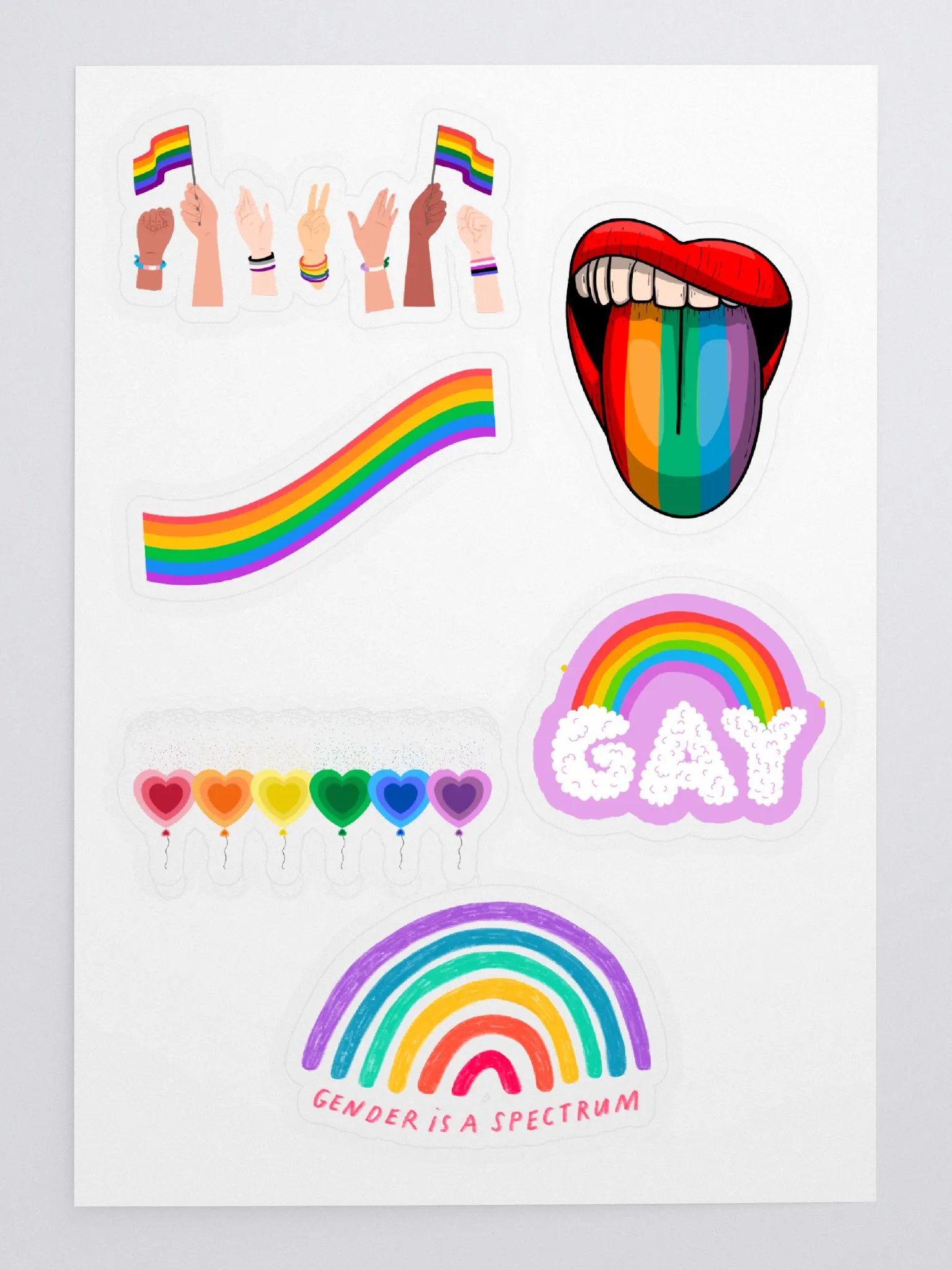 Rainbows Galore LGBTQ+ Full Sticker Sheet product image (3)