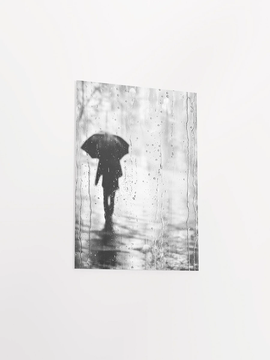 Monochrome Melody - Rainy Abstract Matte Poster product image (3)