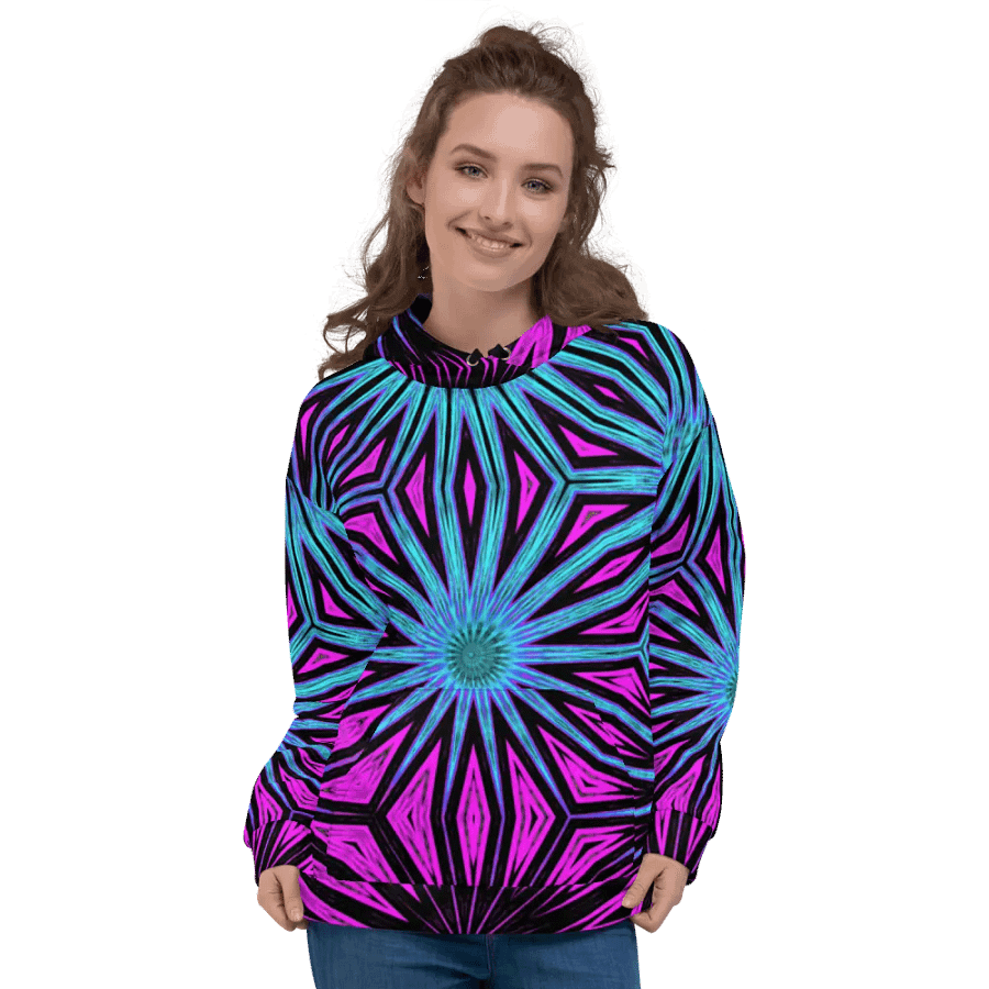 Abstract Modern Colourful Circles Unisex Pull Over Hoodie product image (4)