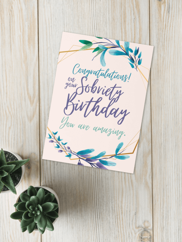 Sobriety Celebration Greeting Card product image (2)