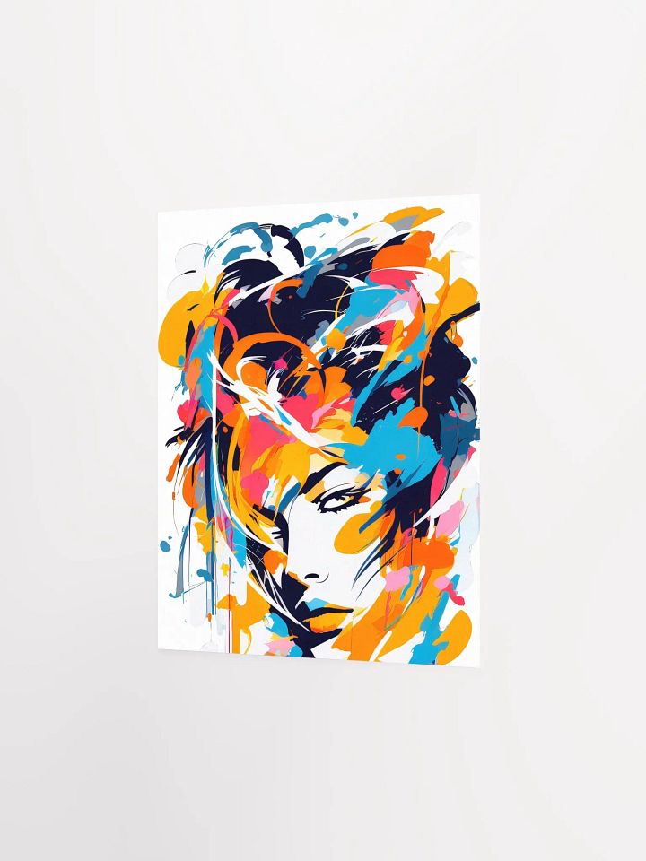 Abstract Woman v11 - Vintage Style Poster - Rocker Girl - Small and Standard Sizes - 8x10-11x14-12x16-16x20 Inches product image (2)