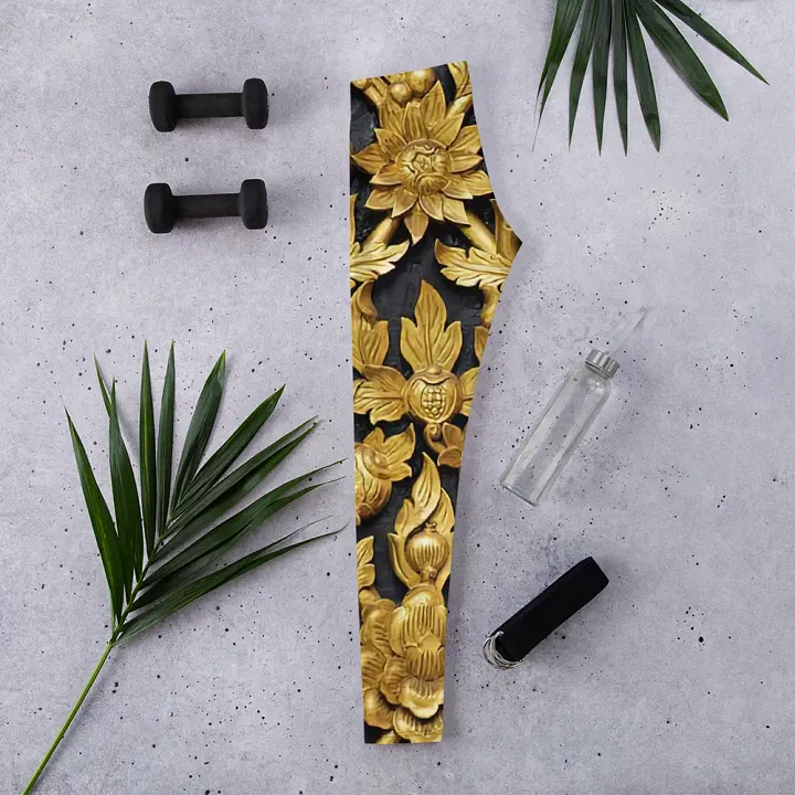 Golden Botanical Elegance Leggings product image (2)