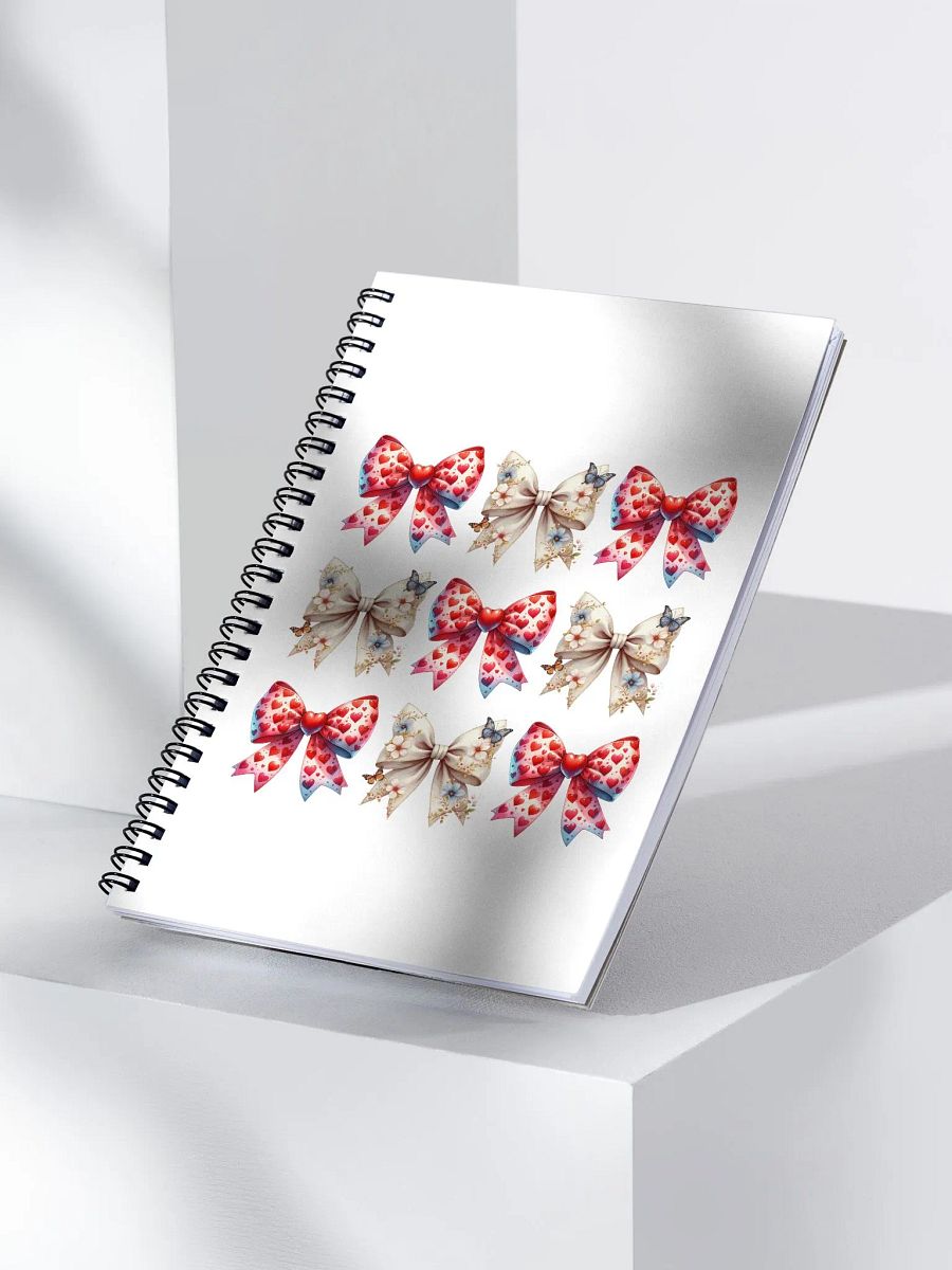 Spring Bows Heart Spiral Notebook product image (3)