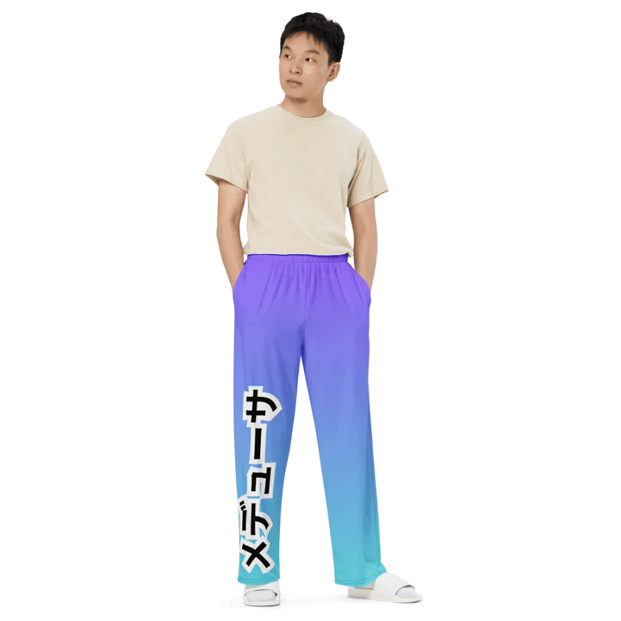 Katacana Wide Leg Pants - aqua product image (5)