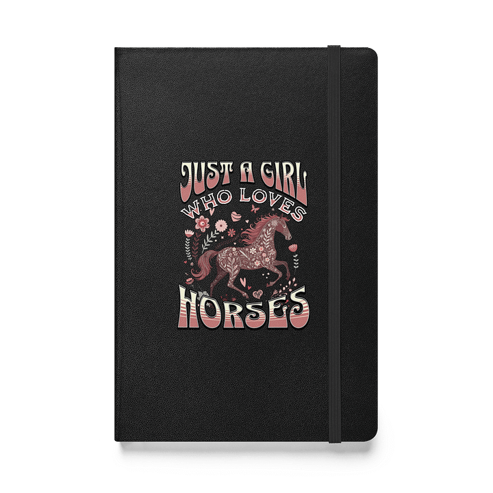 Just A Girl Who Loves Horses Floral Hardcover Notebook product image (1)