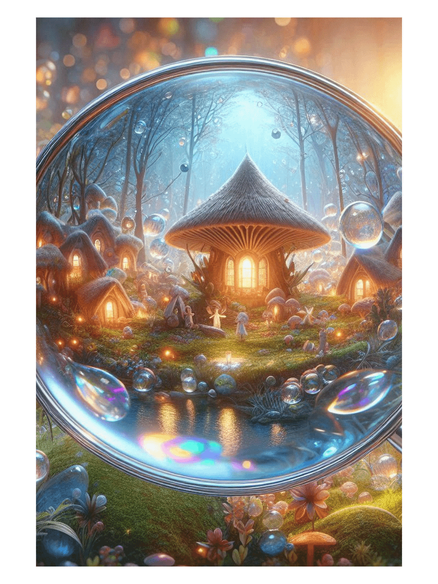 Magnifying Glass Fairy Village Enhanced Matte Paper Poster product image (21)