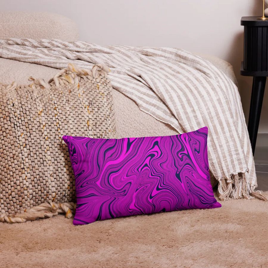 Premium Pillow Case - Purple Liquid Swirls product image (4)