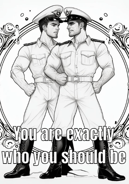 Military hunks - Memorable Gay Pride quotes to color away your stress product image (3)
