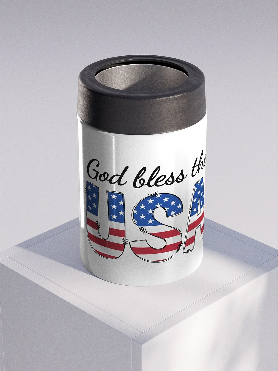 God Bless The USA Stainless Steel Koozie product image (3)