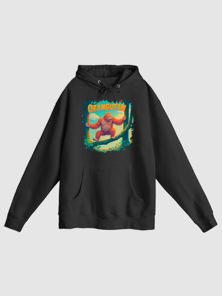 Cheerful Orangutan – Playful Jungle Hoodie product image (1)
