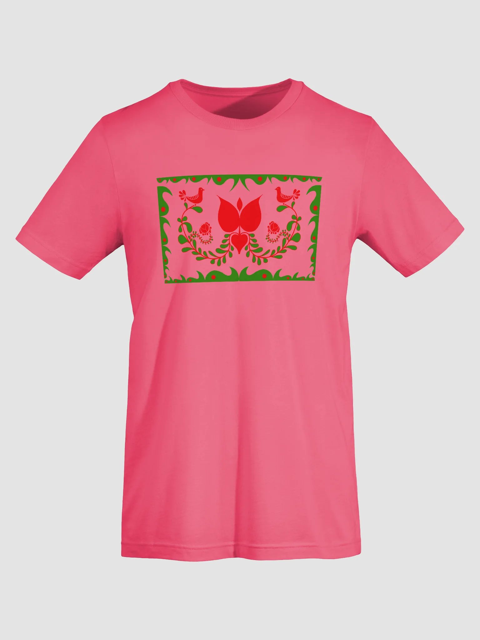 Hungarian Folk Art Red & Green T-Shirt product image (5)