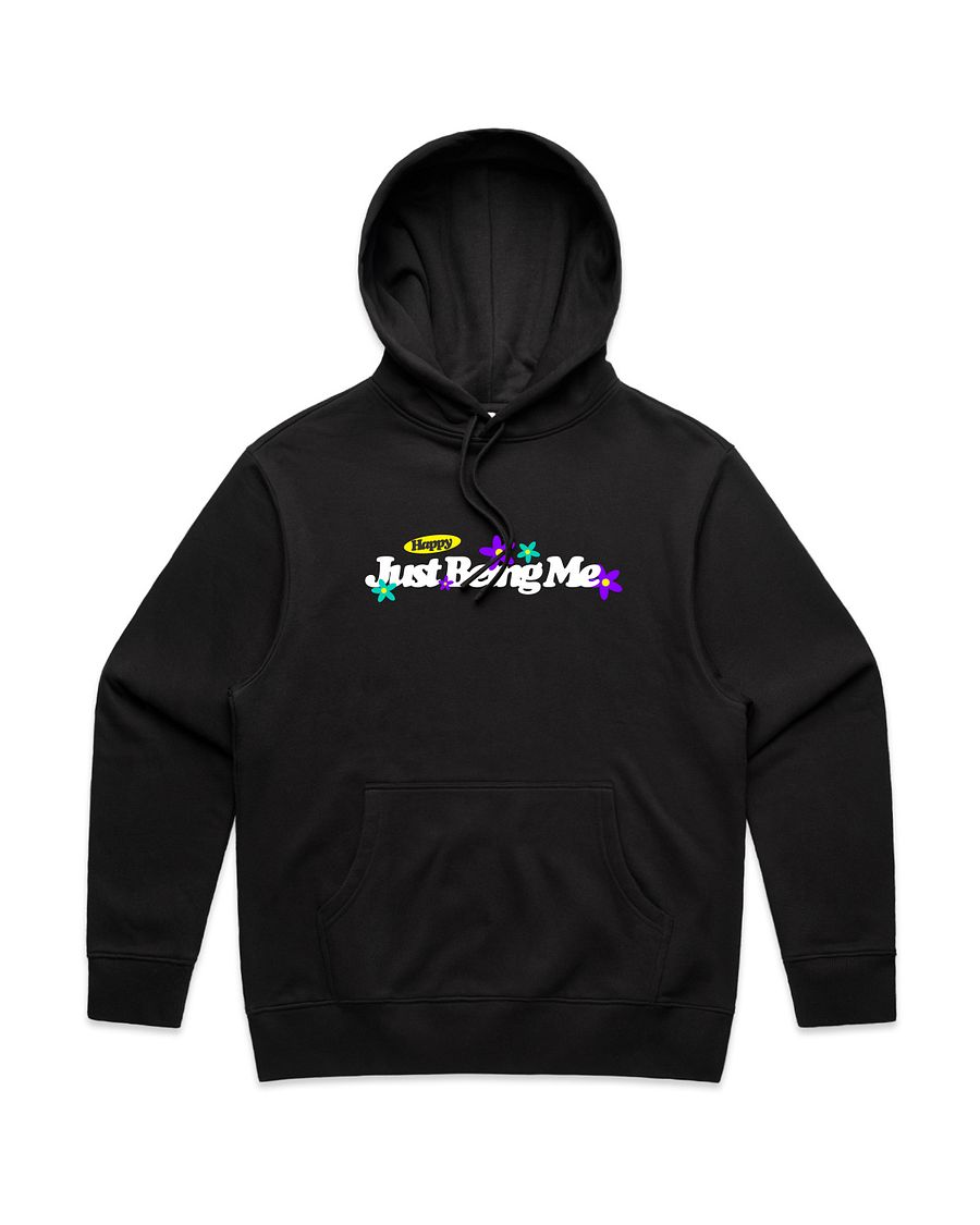 HAPPY ME HOODIE-BLACK product image (1)