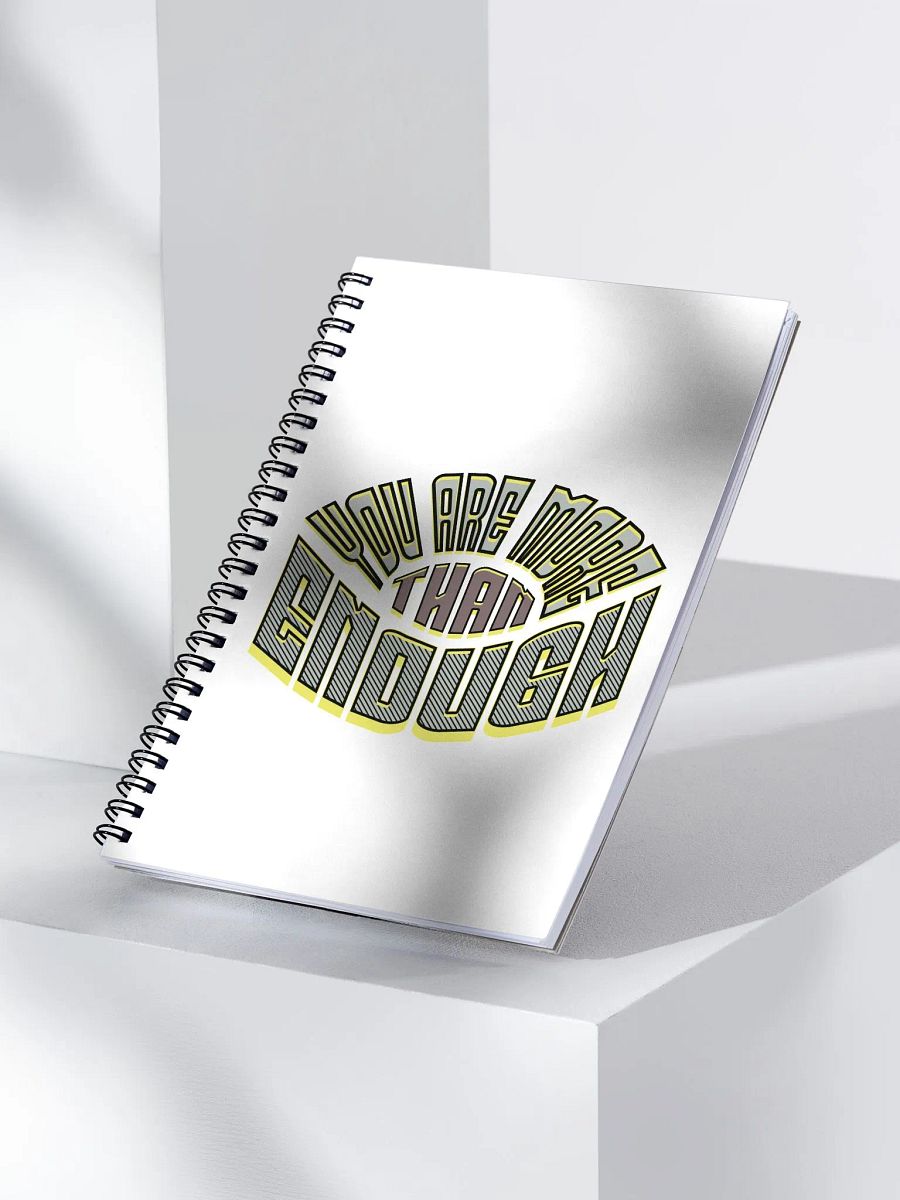 You Are More Than Enough Empowerment Typography Spiral Notebook product image (3)