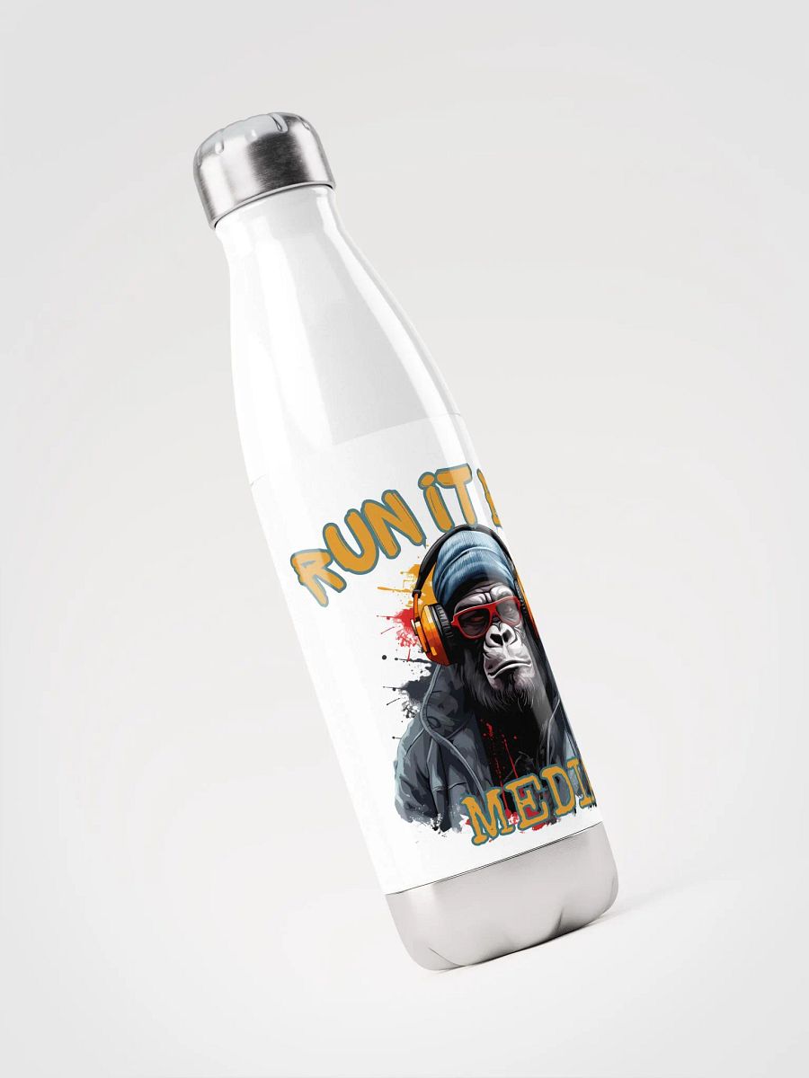 RUN It BAC Media Water Bottle White product image (3)