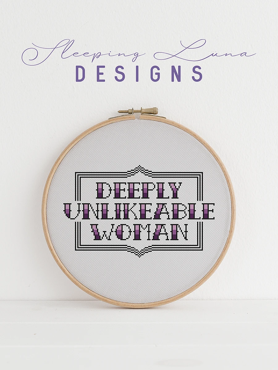 Deeply Unlikeable Woman - Cross Stitch Pattern product image (2)
