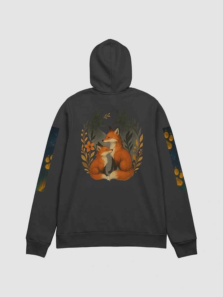 ShadowFox Dreams: Cozy Fleece Pullover with Celestial & Nature Art product image (2)