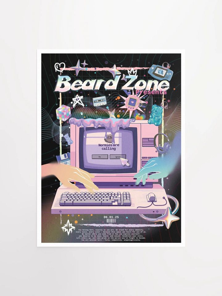 Beard Zone 90s Pride Collector’s Print product image (1)