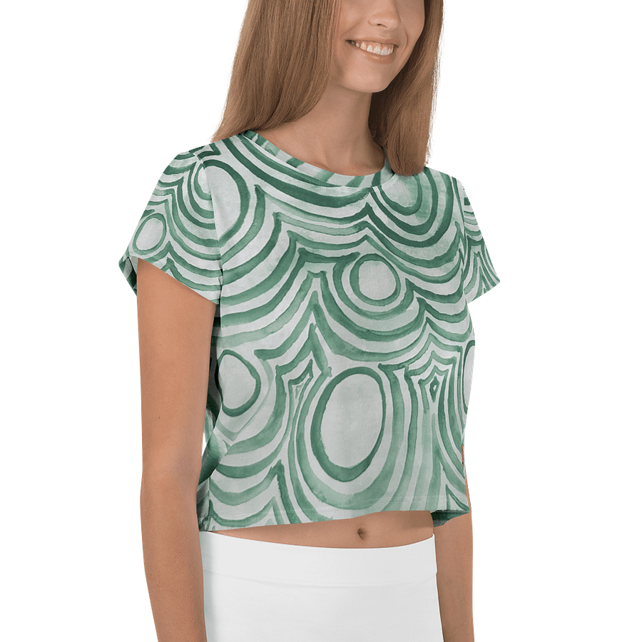 "Green Swirl" Crop Top product image (4)
