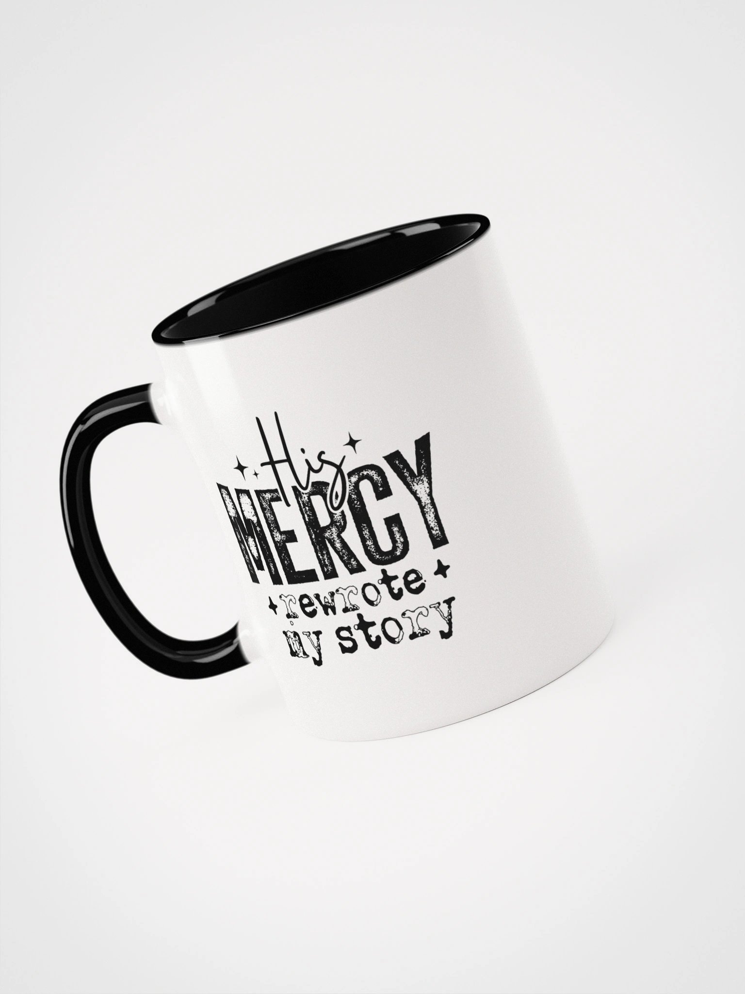 His Mercy Rewrote My Story Christian Inspirational Ceramic Coffee Mug product image (3)