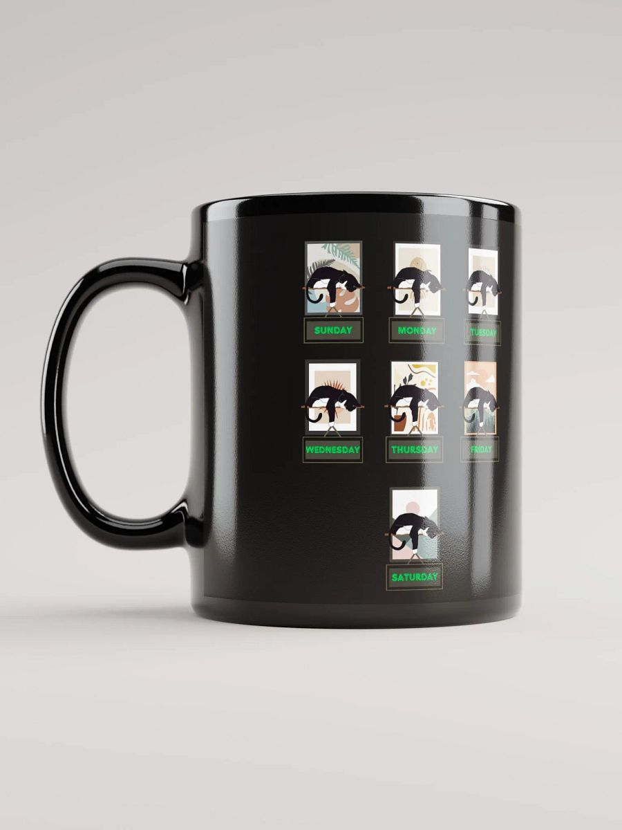 Cats Days of The Week Black Mug product image (11)