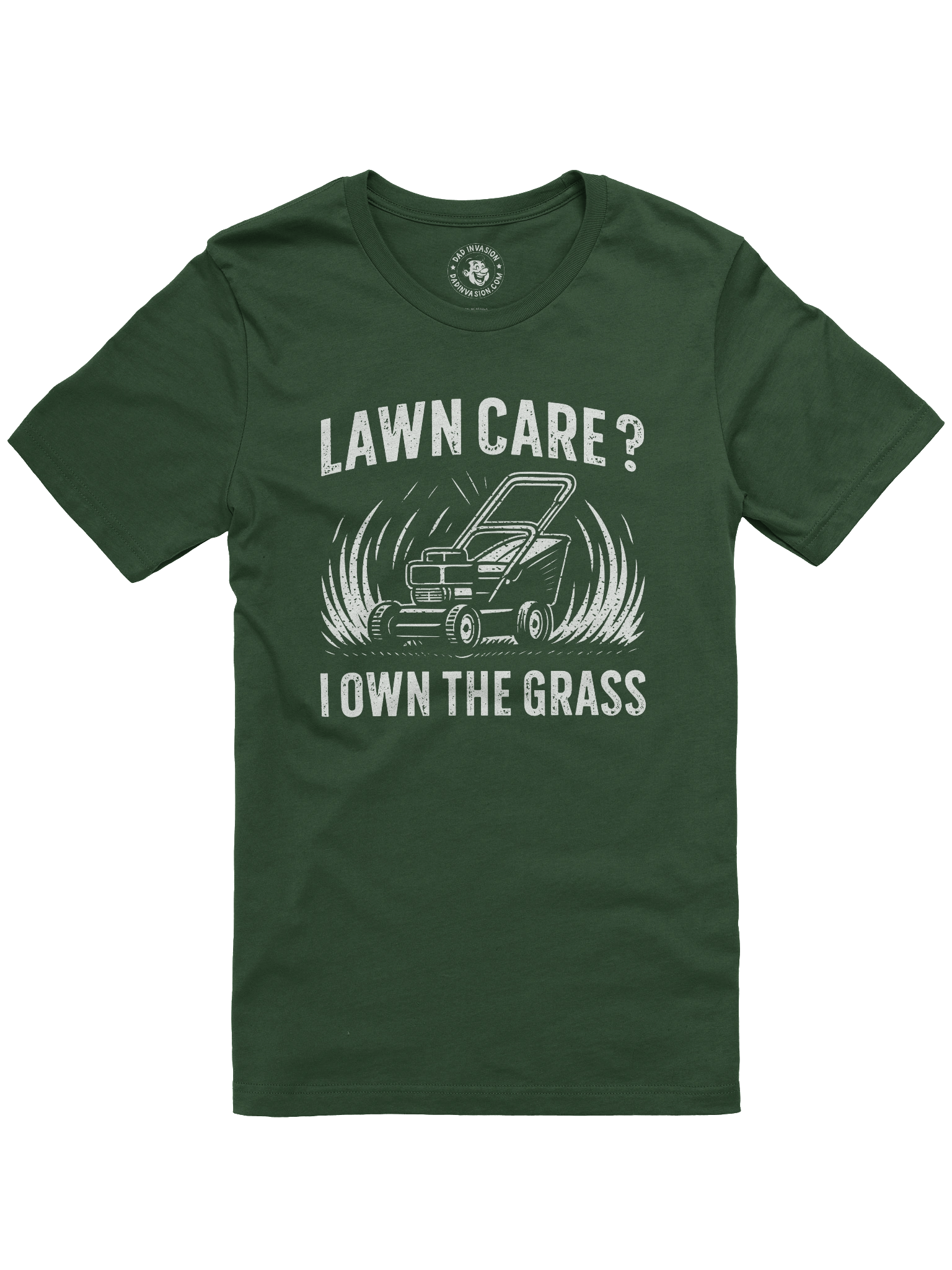 Funny Dad Lawn Care Shirt – “I Own The Grass” Retro T-Shirt product image (1)