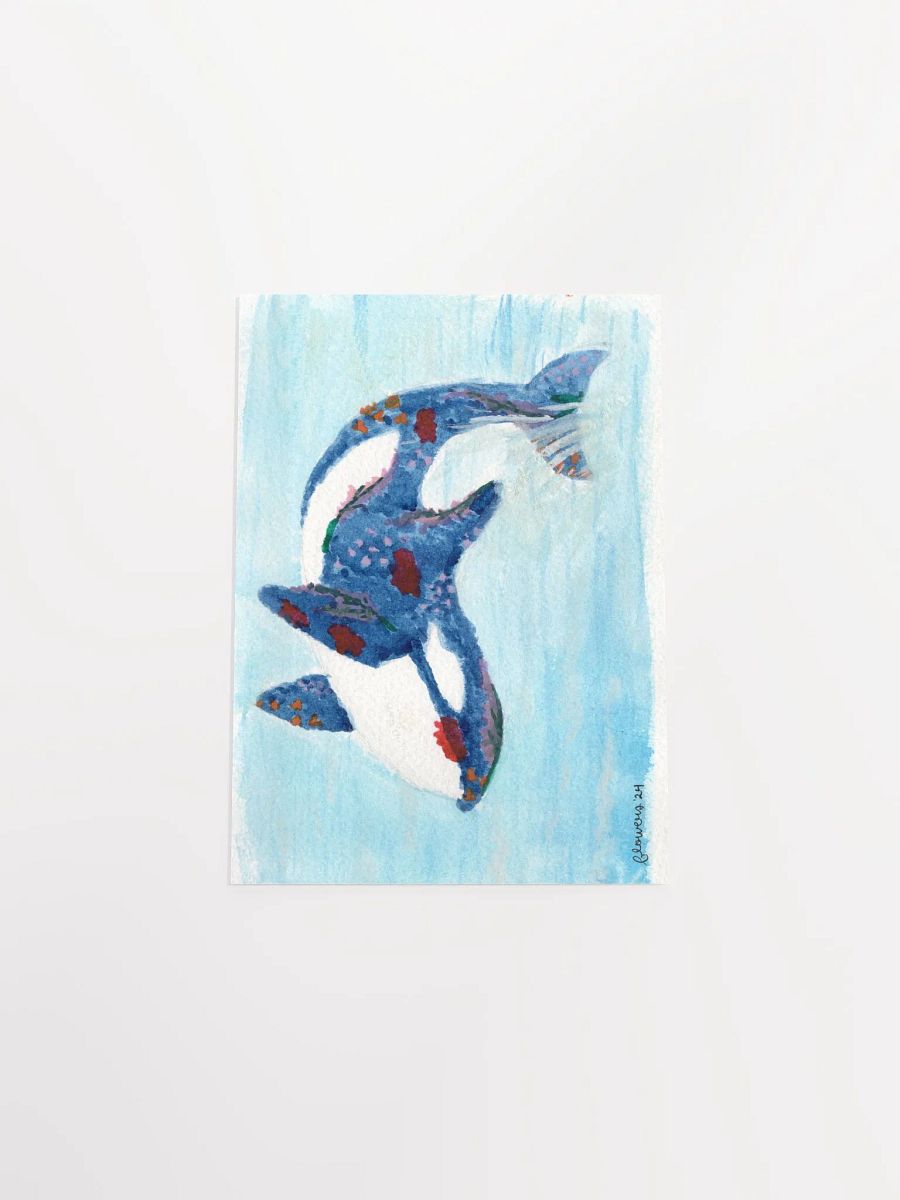 floral orca backwards breech 02 - watercolour - print product image (5)