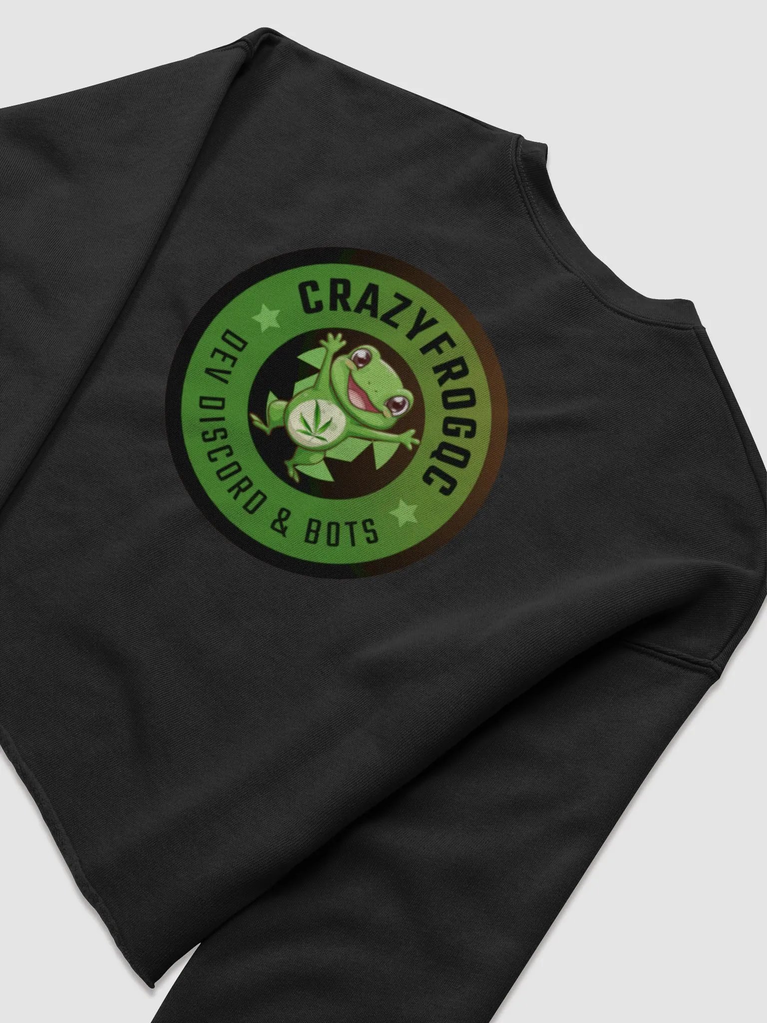 CrazyFrogQC Happy Frog Logo Women's Crop Sweatshirt product image (18)