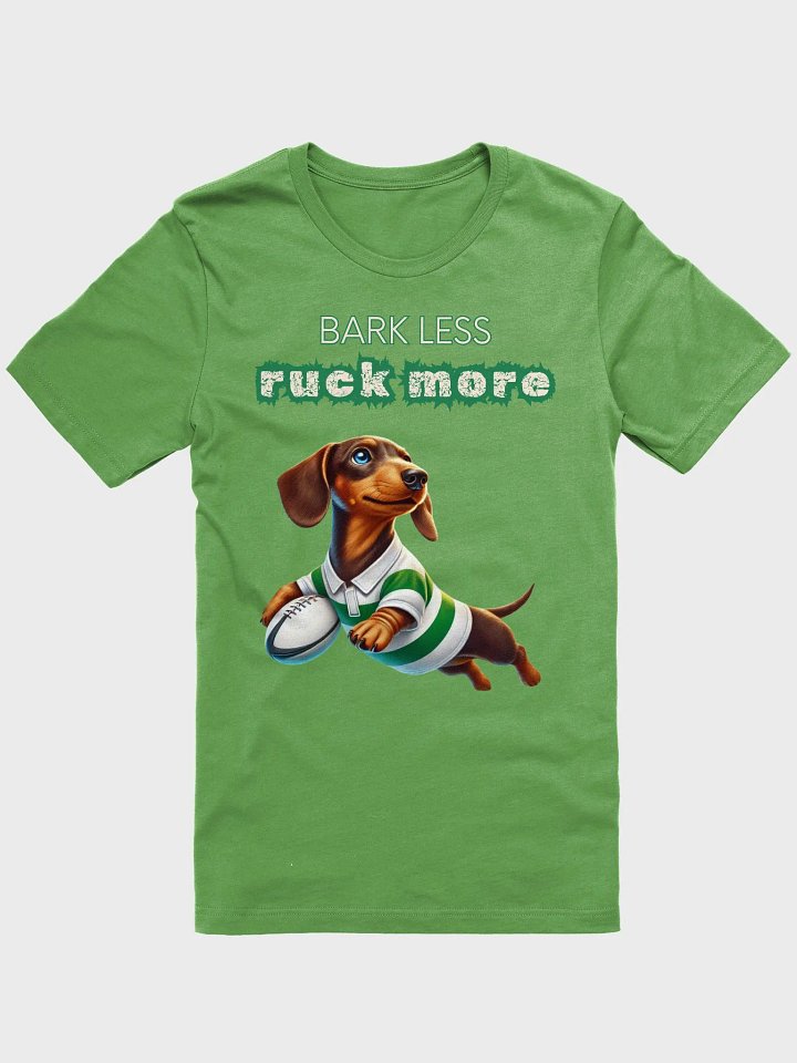 Bark Less, Ruck More – Dachshund Rugby T-Shirt product image (2)