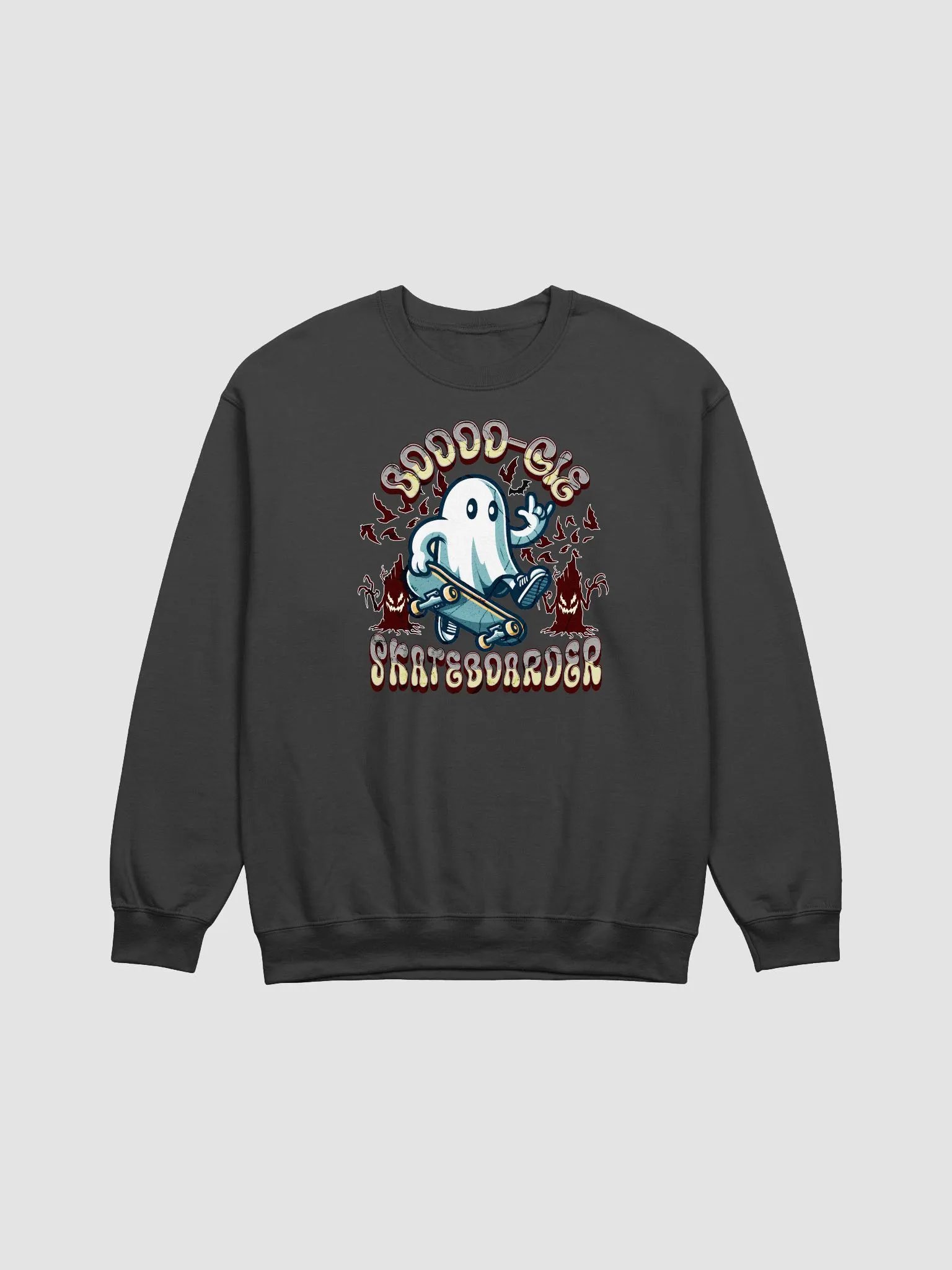 Boooo-gie Skateboarder Ghost Rockin Crewneck product image (1)