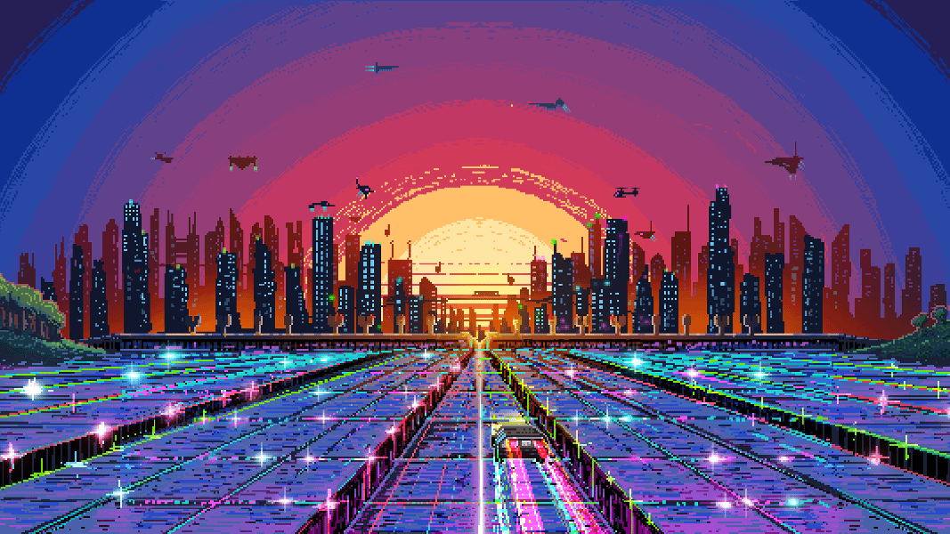4K Synth City Desktop Wallpapers product image (3)