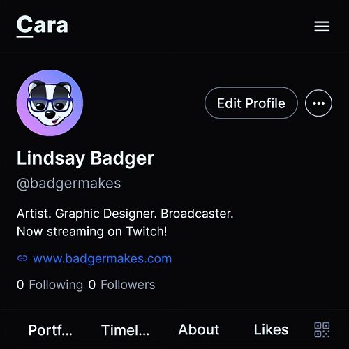 Connect with me on Cara.
