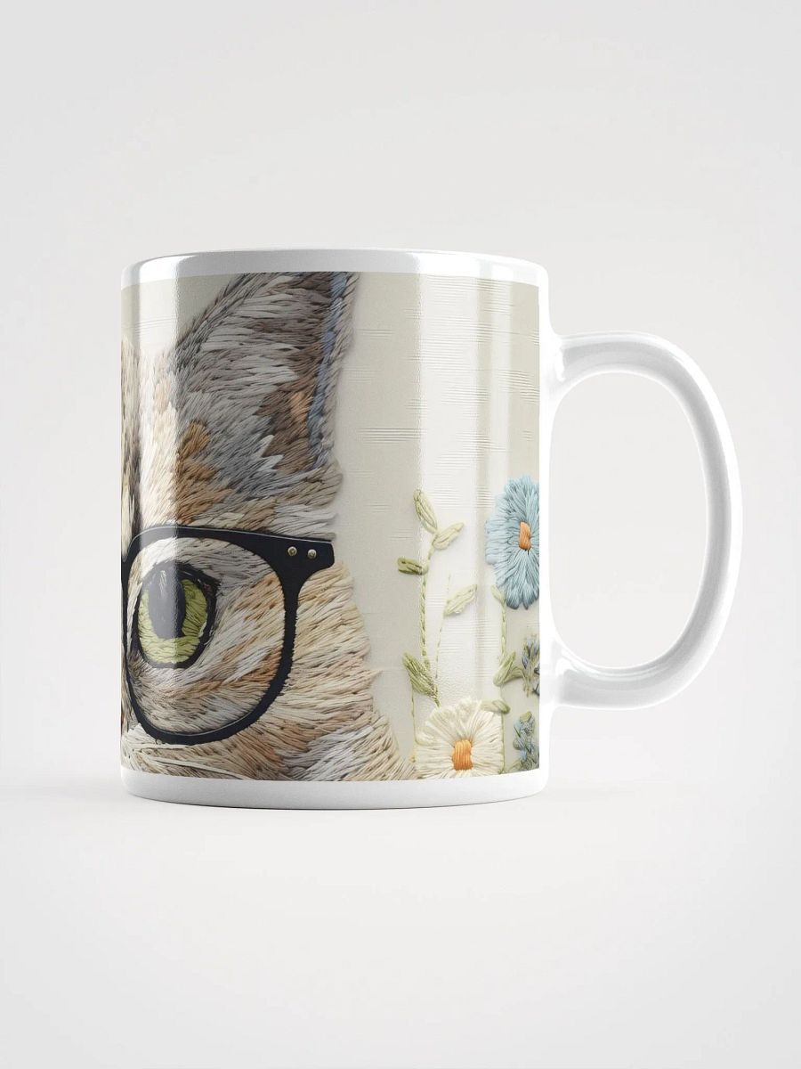 Embroidered Peeking Cat Glasses Mug product image (13)