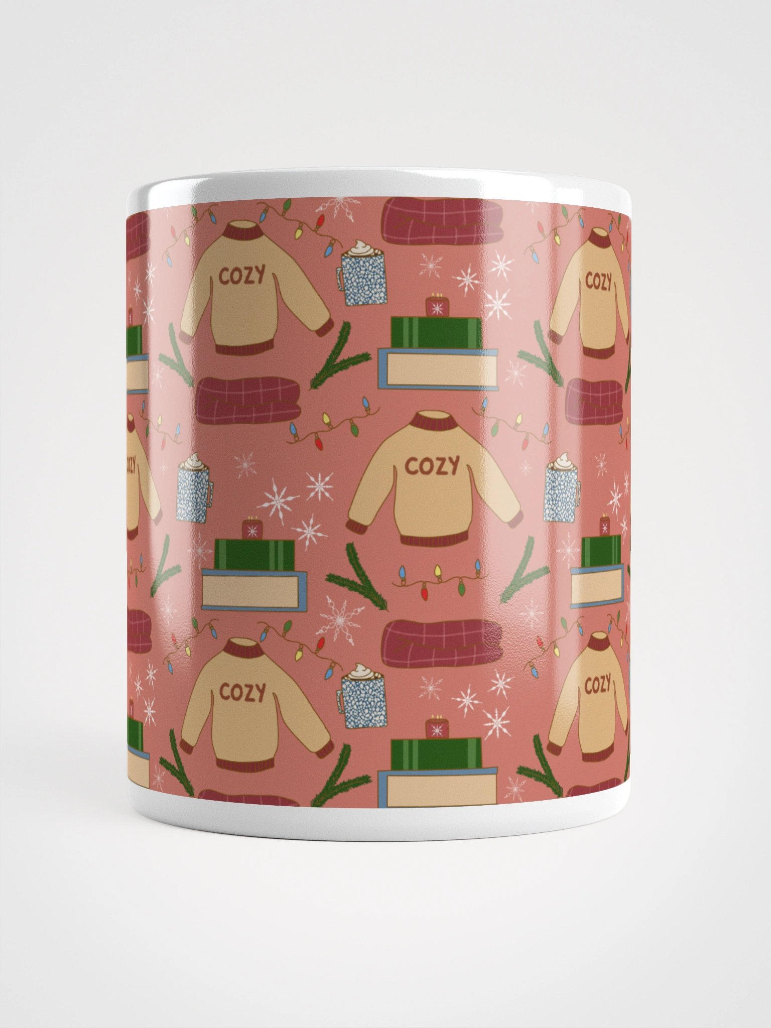 Cozy Winter Pattern Mug in Red product image (7)