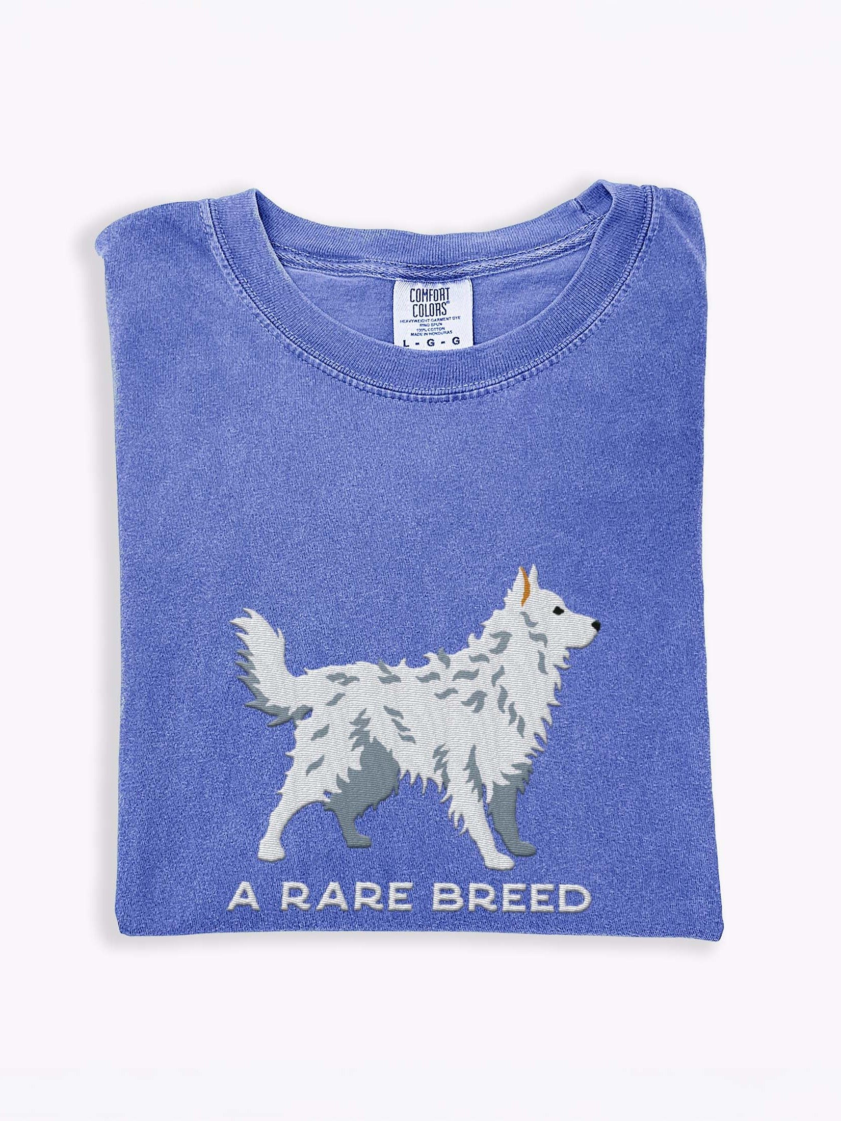 A Rare Breed T-Shirt(Embroidered) of a Hungarian Mudi(White) product image (1)