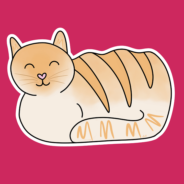 Cat Loaf Sticker - Flamepoint Siamese product image (2)