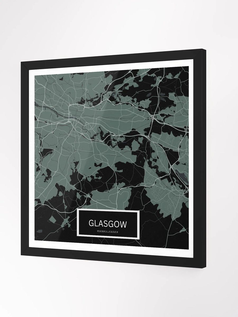 Framed Square Glasgow Art Maps product image (2)