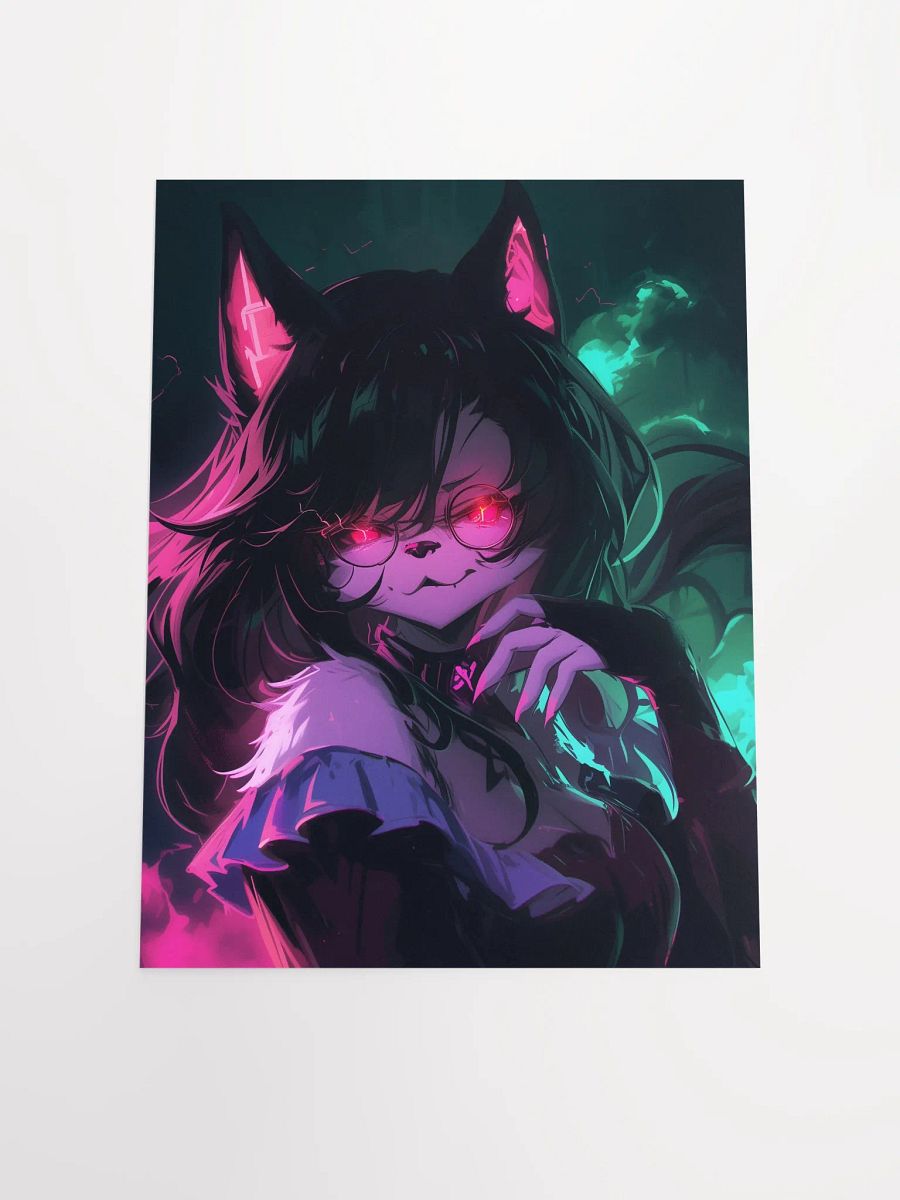 Mystical Catgirl Neon Poster product image (4)