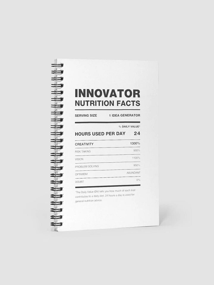 INNOVATOR Nutrition Facts Notebook product image (1)