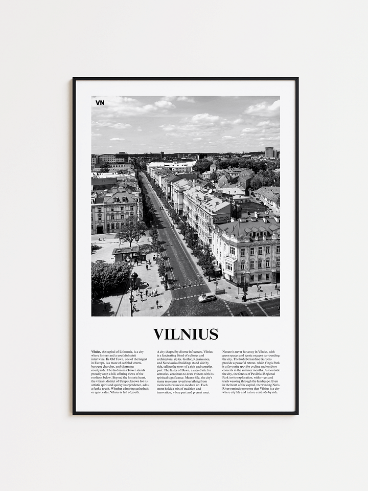 Vilnius 01 Newspaper Poster product image (1)