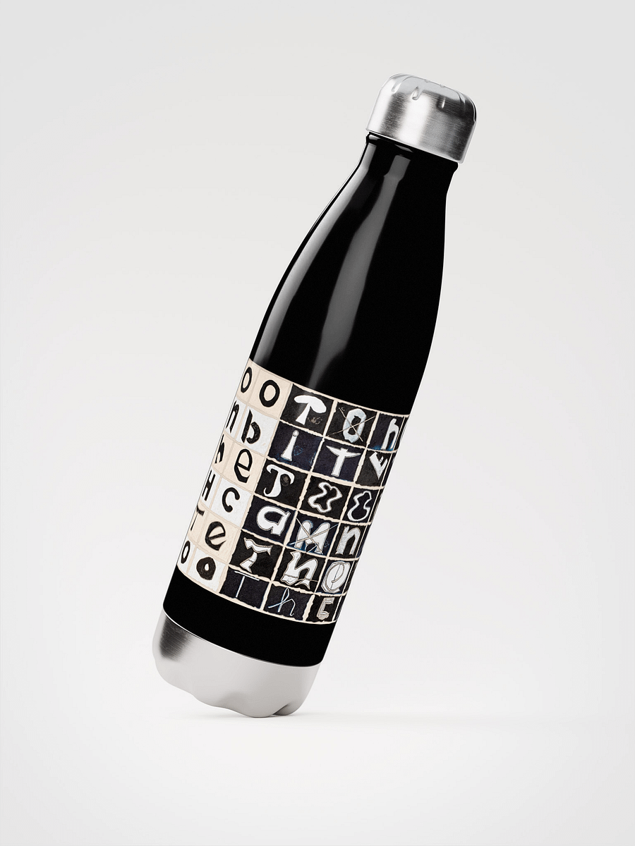 The Tooth Can Bite Stainless Steel Water Bottle (black) product image (2)