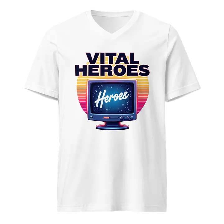 VITAL HEROES Retro TV V-Neck Tee product image (1)