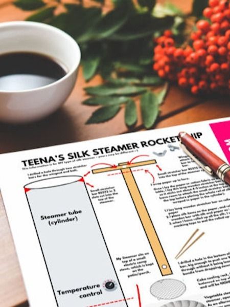 Silk Steaming Rocketship PDF How-to-paint-on-silk.com