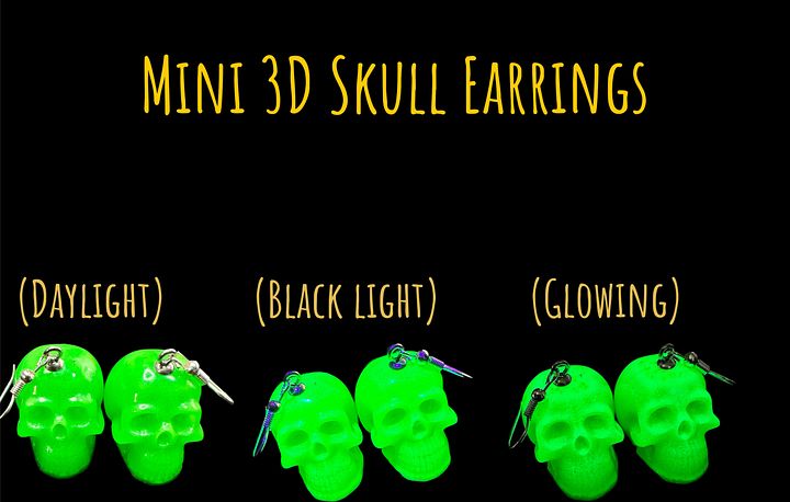 3D skull Earrings product image (2)