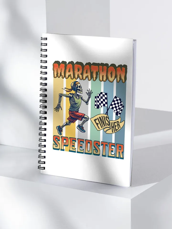 Marathon Speedster Skeleton Running Spiral Notebook product image (1)
