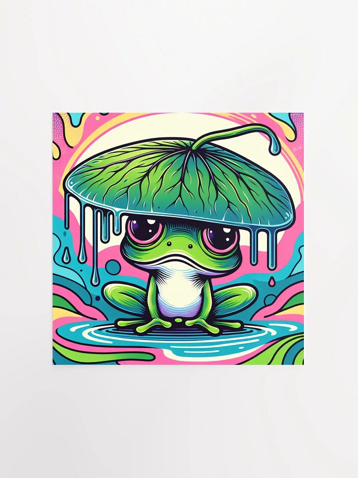 Colorfull Retro Frog Poster in Five Sizes product image (1)