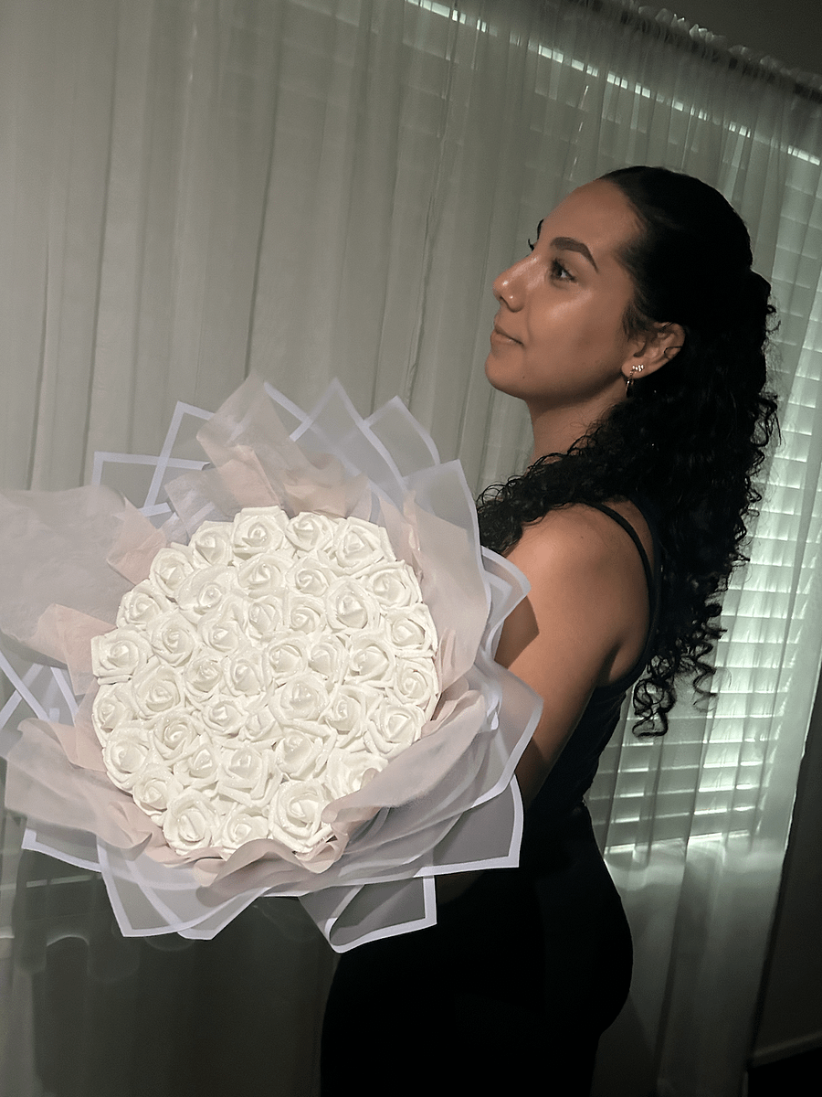 White Glitter Boquet product image (6)